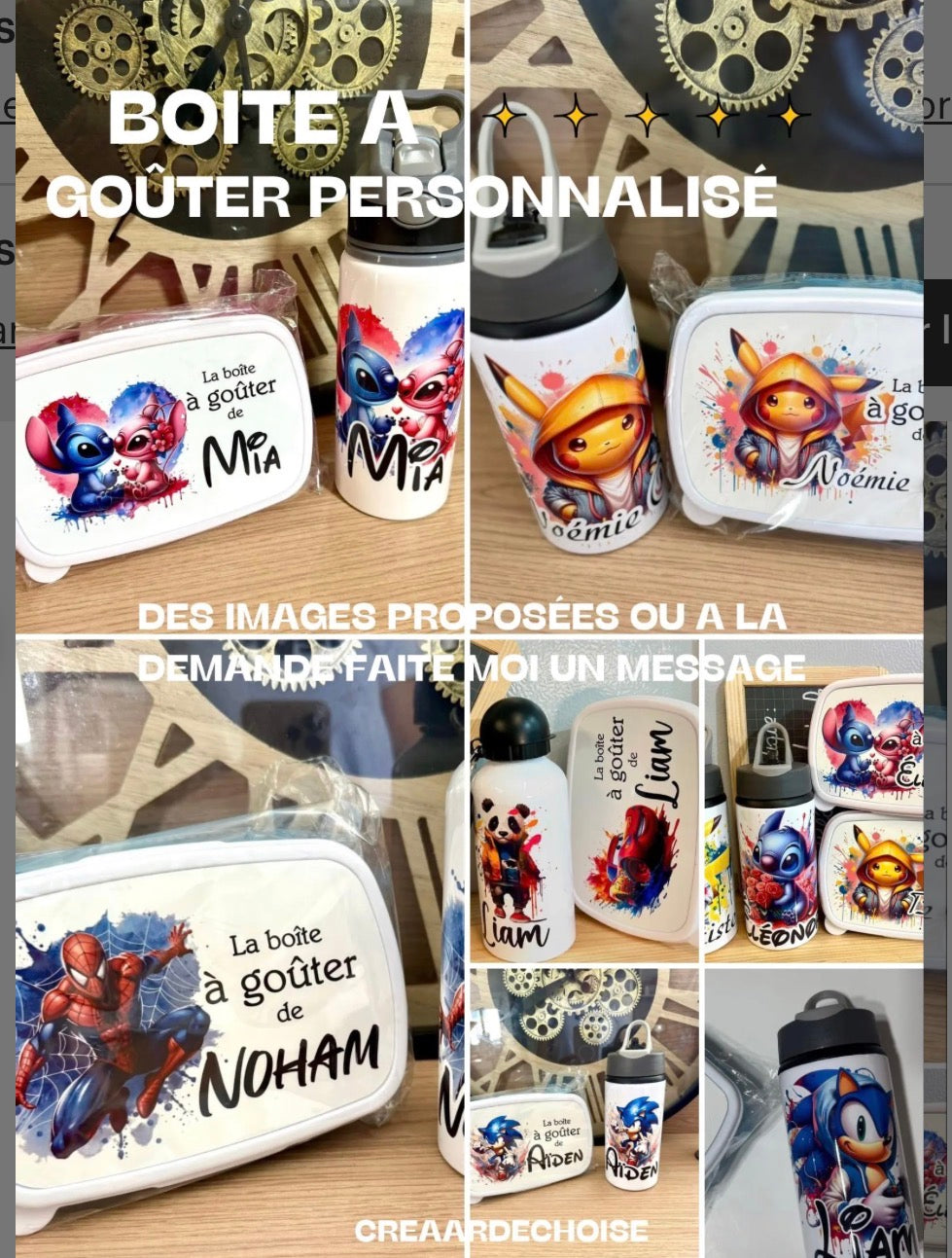 Boîte à Goûter / Gourde