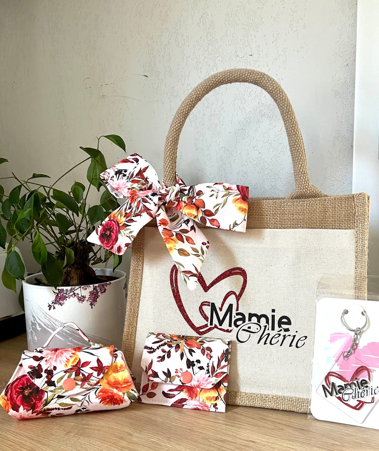 Coffret cadeaux / sac en toile / cadeau fête des mamie / Mamie chérie / Cadeau original mamie / fête des mères / Maman/ Cadeau maman