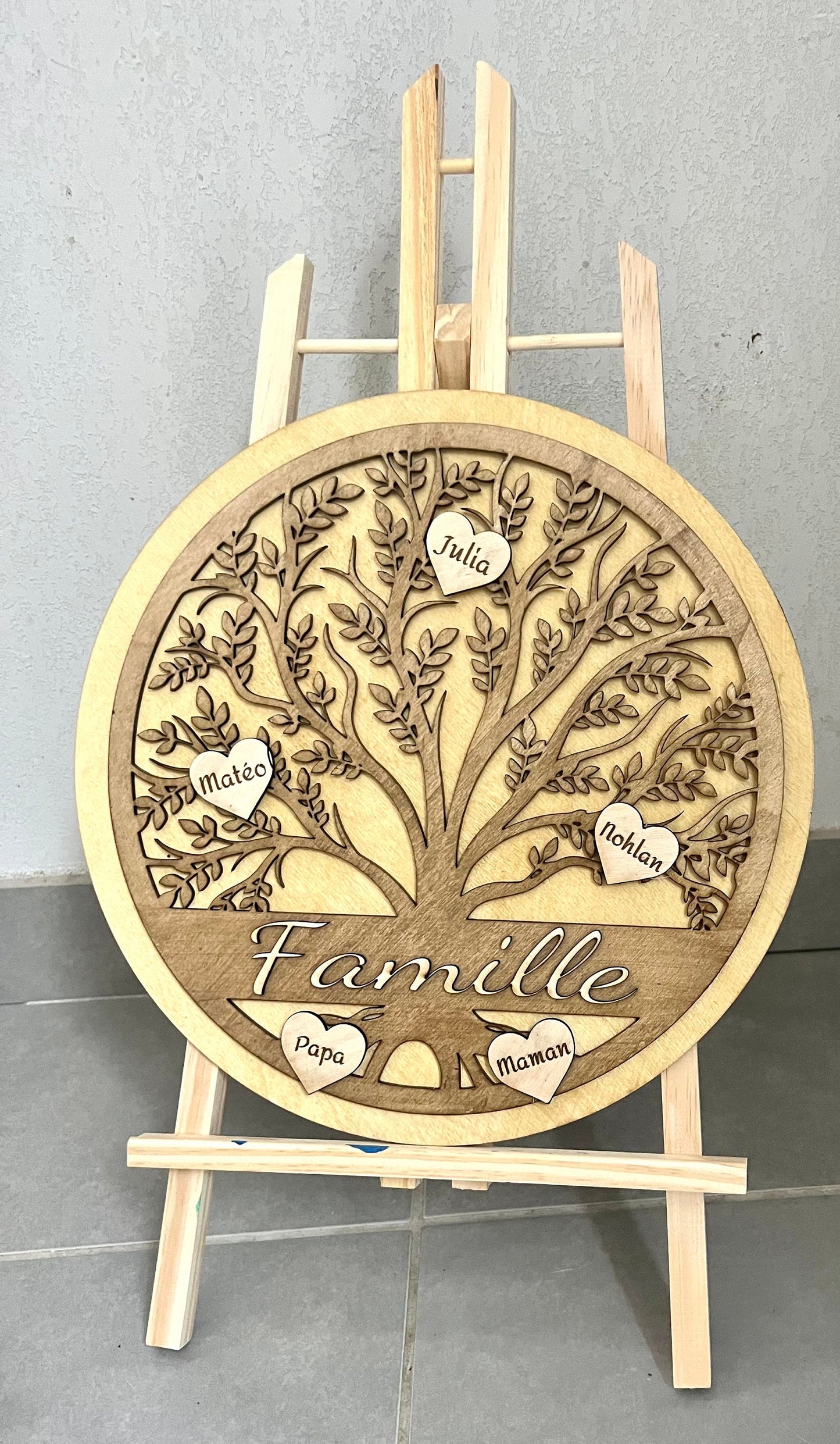 Arbre de vie personnalisée / famille / Cadeau / Fête des mères / Maman / Déco bois / Cadeau original /