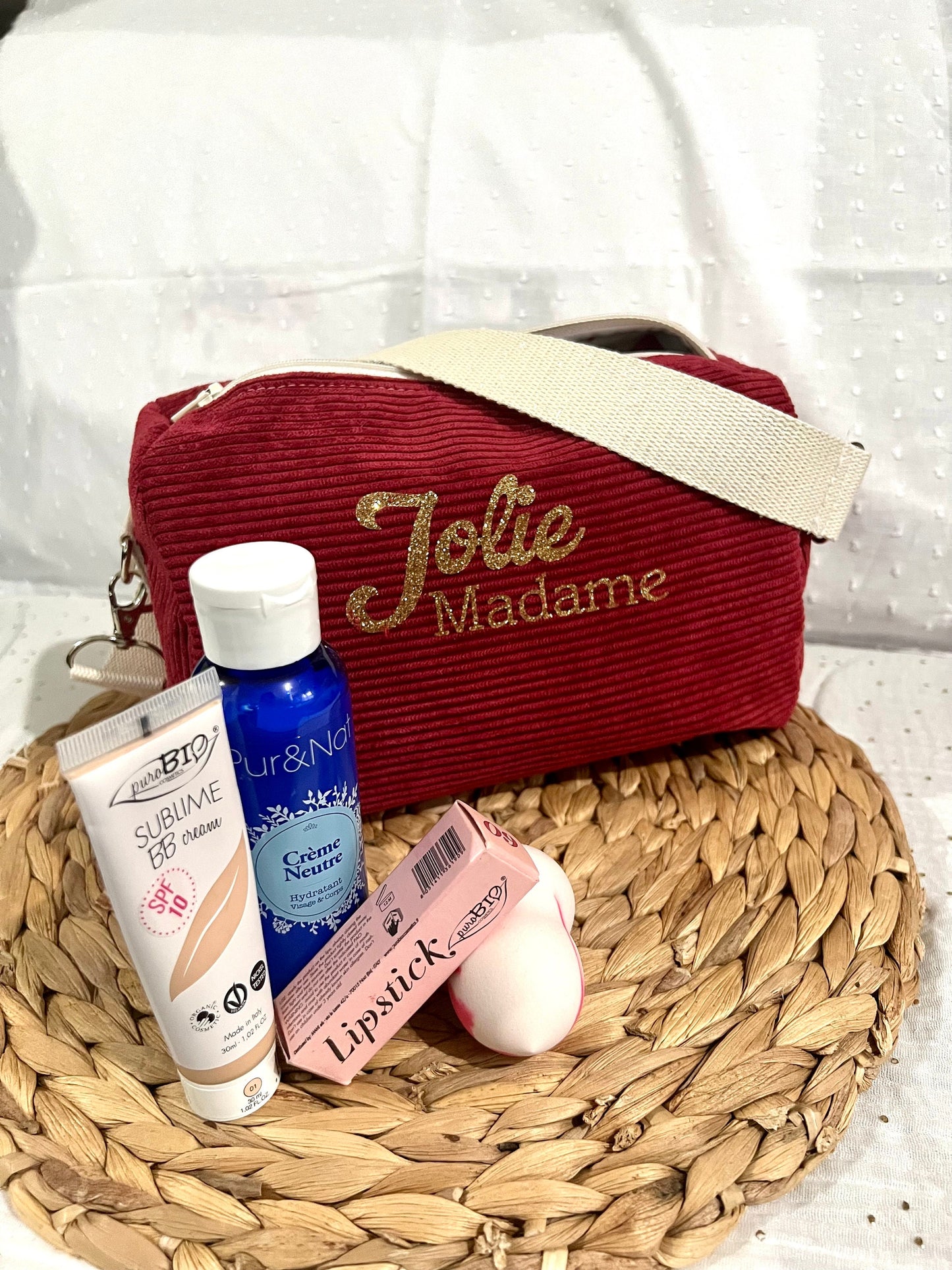 Vanity / Grande trousse de toilette / coffret femme / Personnalisé / Jolie / cadeau / Anniversaire / Copine / Maman / Mamie /