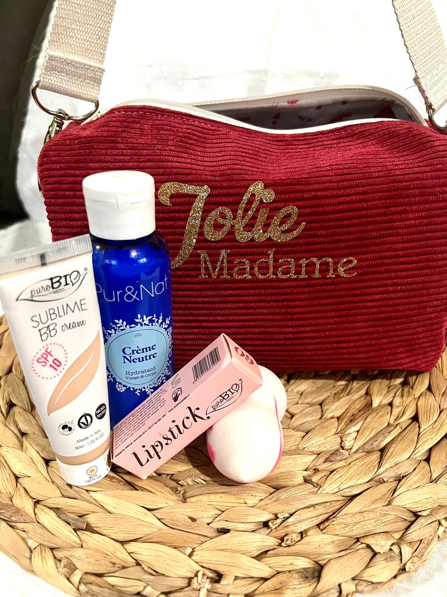 Vanity / Grande trousse de toilette / coffret femme / Personnalisé / Jolie / cadeau / Anniversaire / Copine / Maman / Mamie /