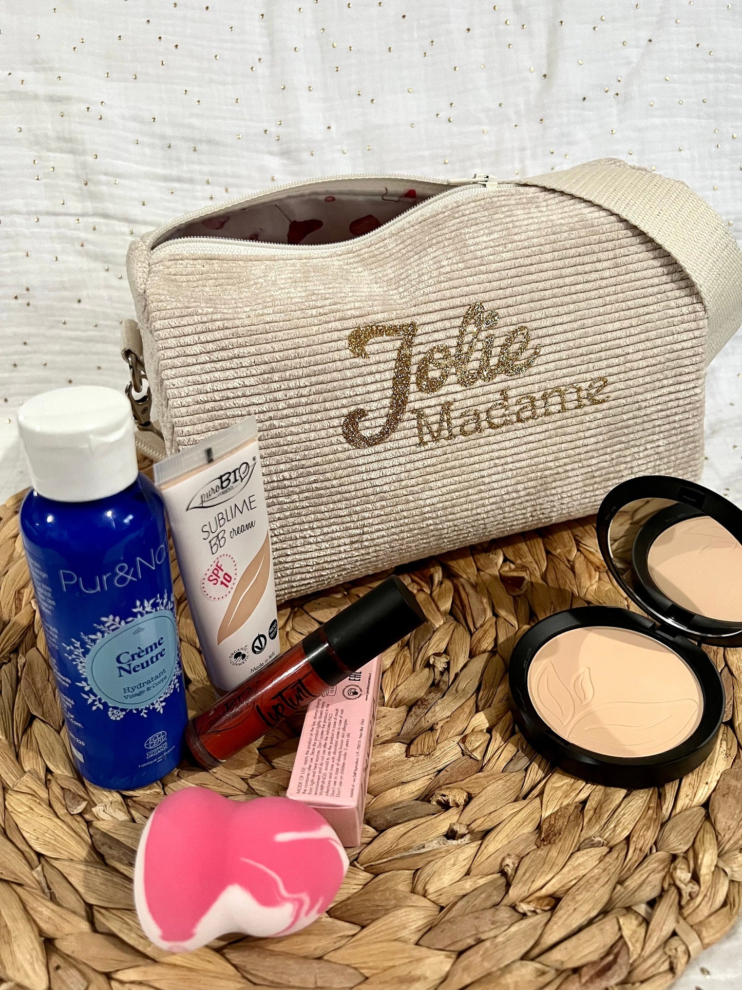 Vanity / Grande trousse de toilette / coffret femme / Personnalisé / Jolie / cadeau / Anniversaire / Copine / Maman / Mamie /