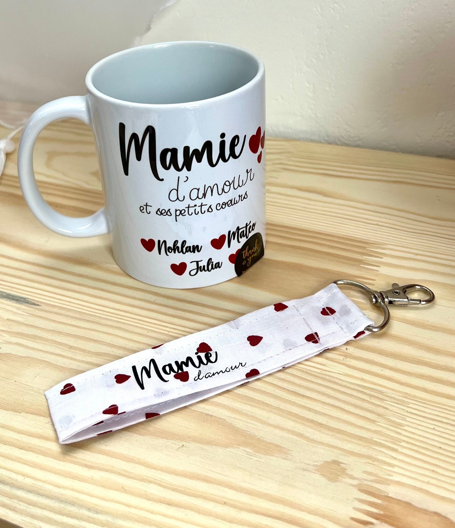 Coffret fêtes des mamans / Maman / grand mère / tasse mamie / tasse personnalisé / porte clé / mamie