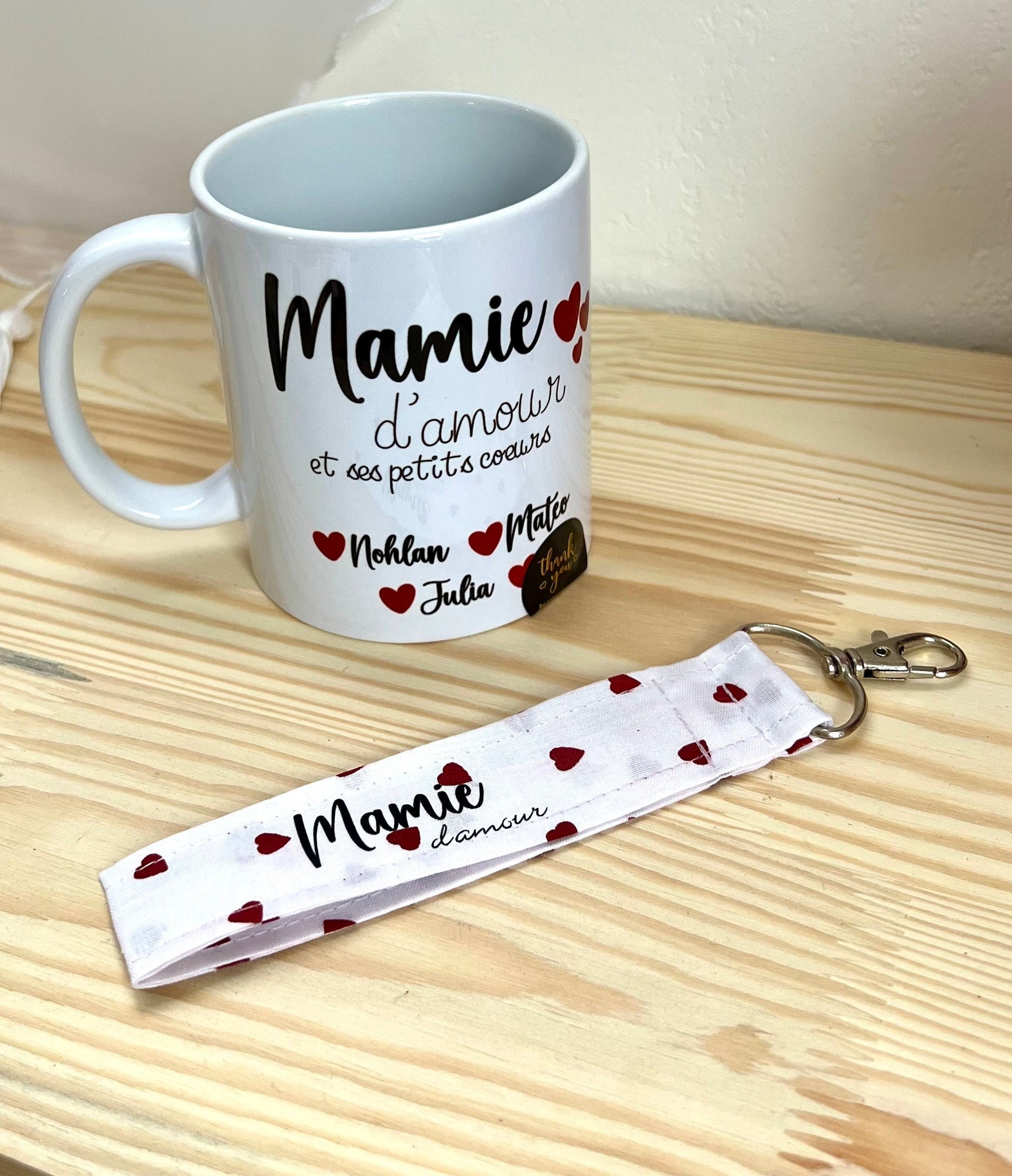 Coffret fêtes des mamans / Maman / grand mère / tasse mamie / tasse personnalisé / porte clé / mamie