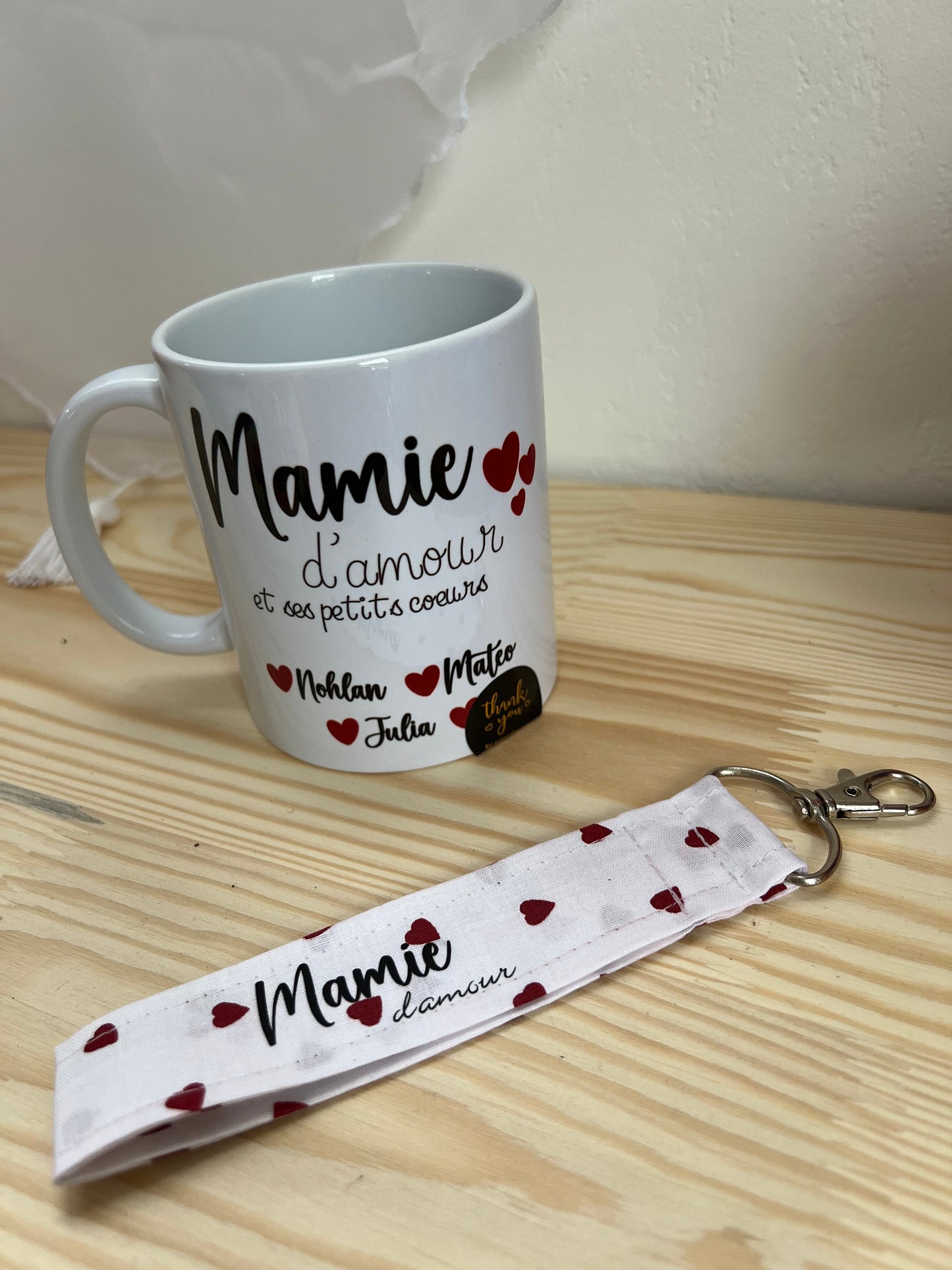 Coffret fêtes des mamans / Maman / grand mère / tasse mamie / tasse personnalisé / porte clé / mamie